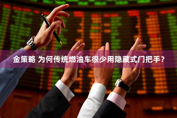 金策略 为何传统燃油车很少用隐藏式门把手？